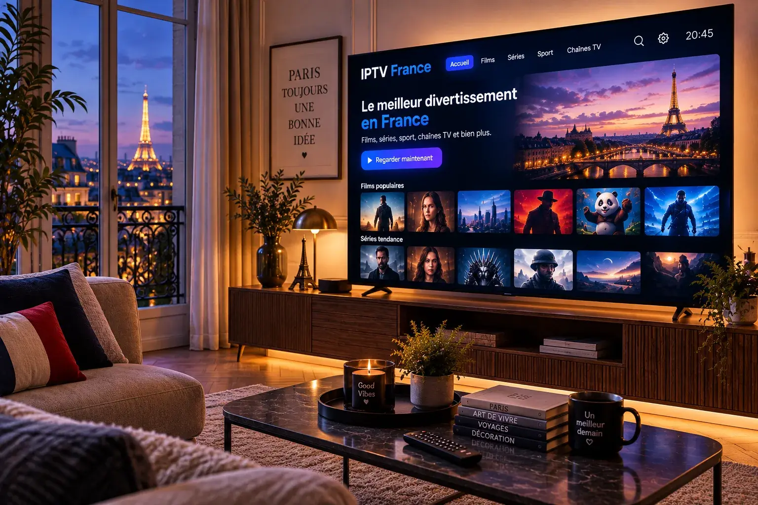 Télévision par Internet dans un appartement français — IPTV France